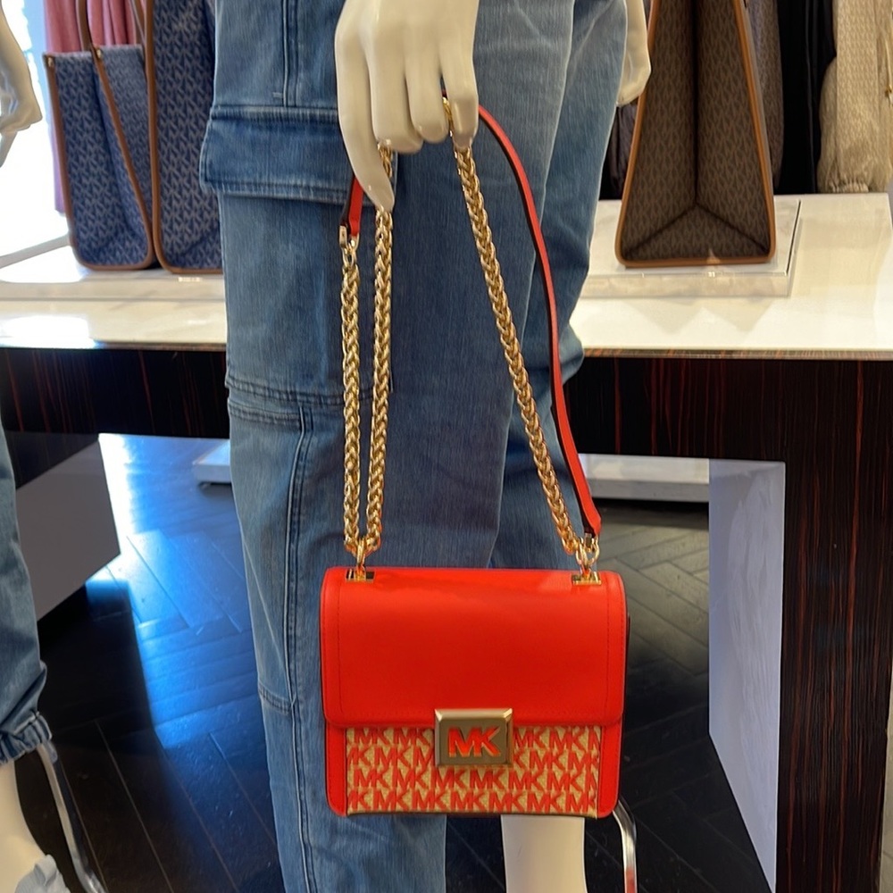 MICHAEL KORS SONIA SMALL SHOULDER XBODY Coral Reef - Picture 9 of 16